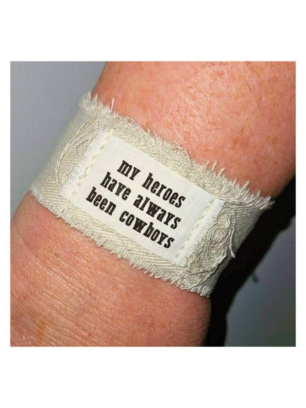 My Heroes Have Always Been Cowboys Coastal Cowgirl Cuff Bracelet Horse Gift